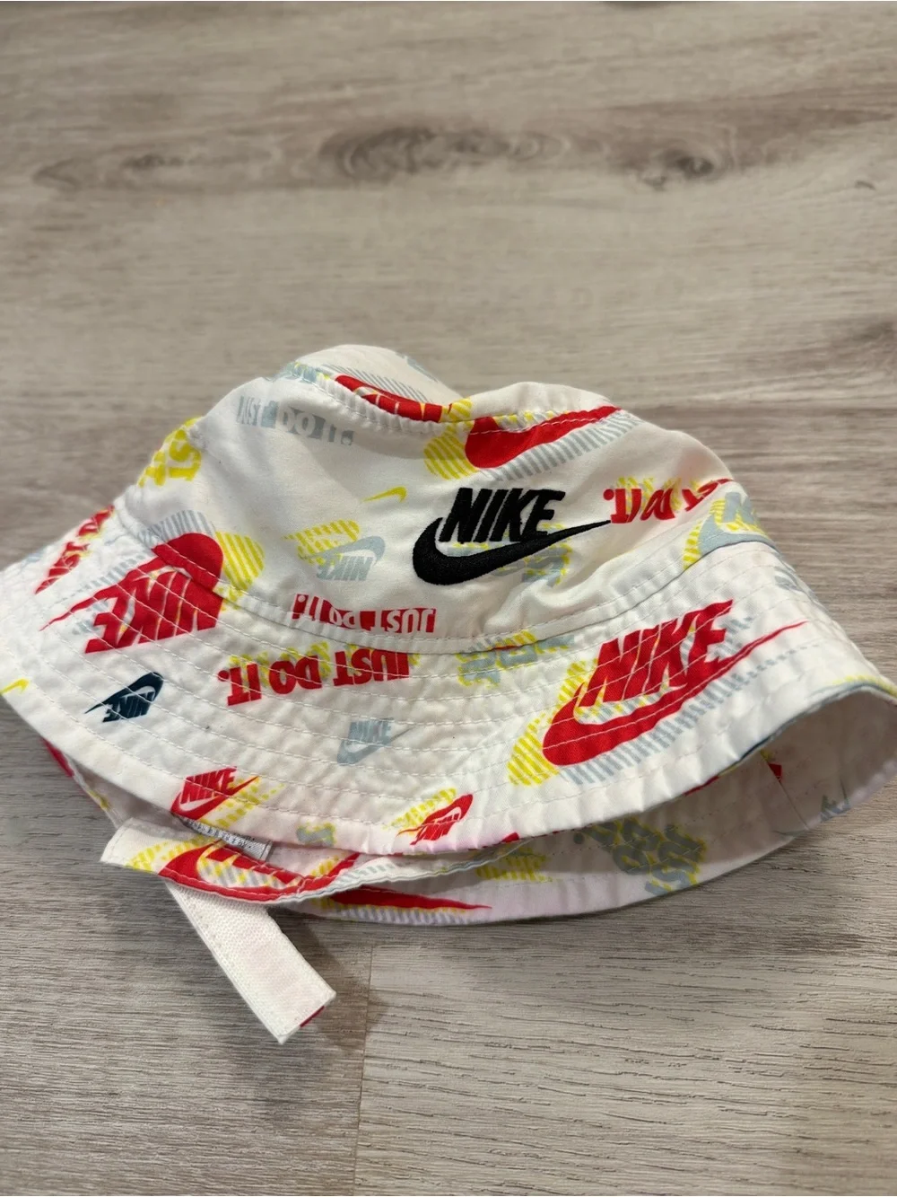 Nike Infant White Multi-Color Logo Bucket Hat